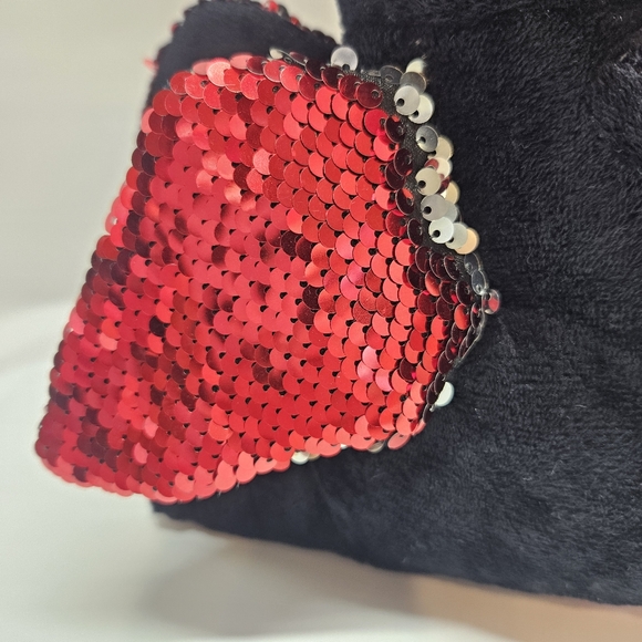 Fun Express Black & Red Dragon Plush With Two-Tone Red & Silver Flipping Sequins - Picture 6 of 9